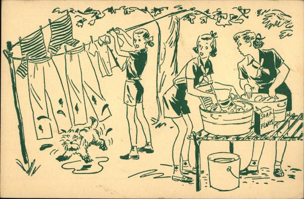 A Girl Scouts Camp Post Card