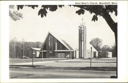 Saint Mary's Church Mansfield, MA Postcard Postcard Postcard