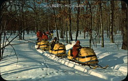 Snowmobiling Hulbert, MI Postcard Postcard Postcard