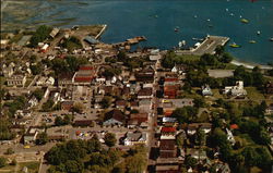 Aerial View of Bar Harbor and Frenchman's Bay Mount Desert Island, ME Postcard Postcard Postcard
