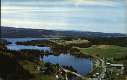 Aerial View of Joe's Pond West Danville, VT Postcard Postcard Postcard