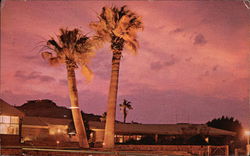 Sunset at Roy Roger's Apple Valley Inn Postcard