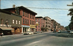 Main Street and Shopping Center Postcard