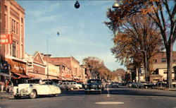 Main Street Looking East Postcard