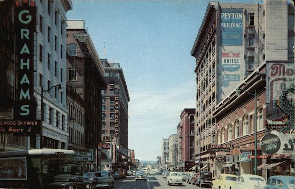 Looking East on Sprague Spokane Washington
