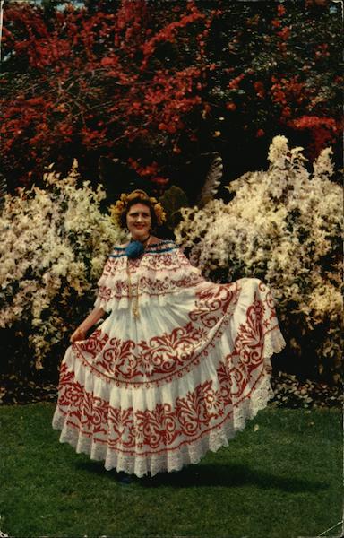 Panamanian Woman in Traditional Dress