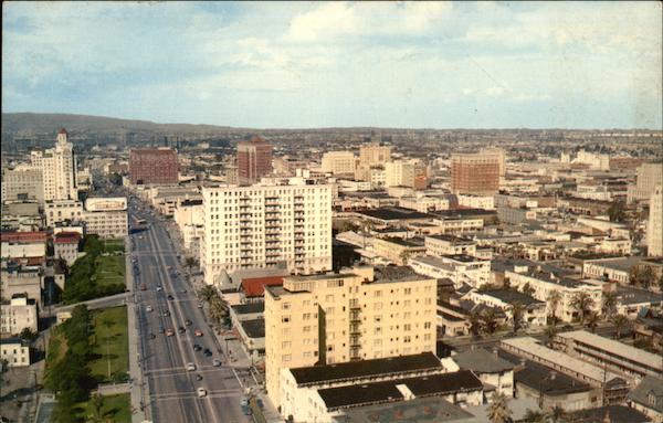 Looking West along Ocean Boulevard Long Beach California