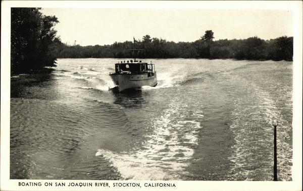 Boating on San Joaquin River Stockton California