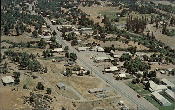 Aerial View of Town Hayfork California