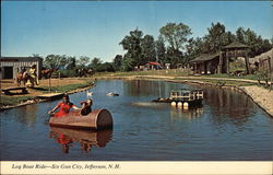 Log Boat Ride, Six Gun City Jefferson, NH Postcard Postcard Postcard