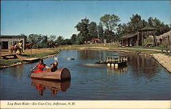 Log Boat Ride, Six Gun City Postcard