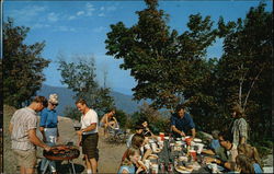 Public Picnic Area at Top of Mountain Hunter, NY Postcard Postcard Postcard