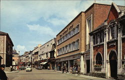 Public Library and Hanbury Road Pontypool, Wales Postcard Postcard Postcard
