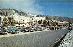The Base of Activity in Winter at Bromley Ski Area Manchester, VT Postcard Postcard Postcard