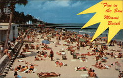 Fun in the Sun - Beautiful Public Beach at 21st Street Postcard
