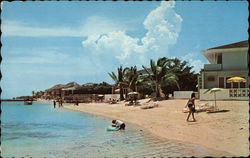 Colony Hotel Beach Postcard