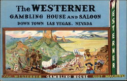 The Westerner Gambling House and Saloon - 23 Fremont Street Postcard