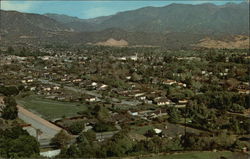 View of the Beautiful La Canada-La Crescenta Valley Postcard