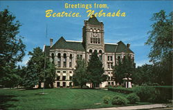 Gage County Courthouse and Grounds Postcard