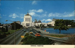 13th Street leading to Alameda County Court House Postcard