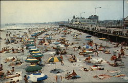 Bathing Beach and Boardwalk View Ocean City, NJ Postcard Postcard Postcard