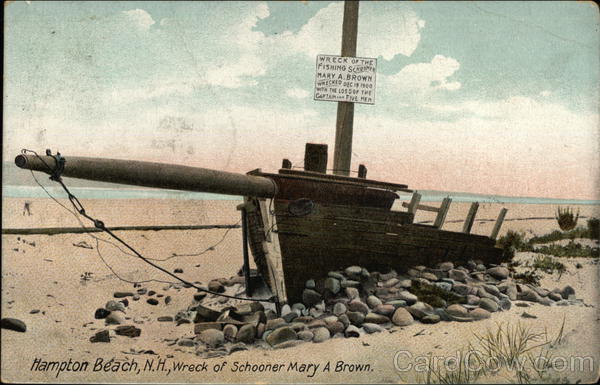 Wreck of Schooner Mary A Brown Hampton Beach New Hampshire