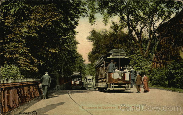 Entrance to Subway Boston Massachusetts