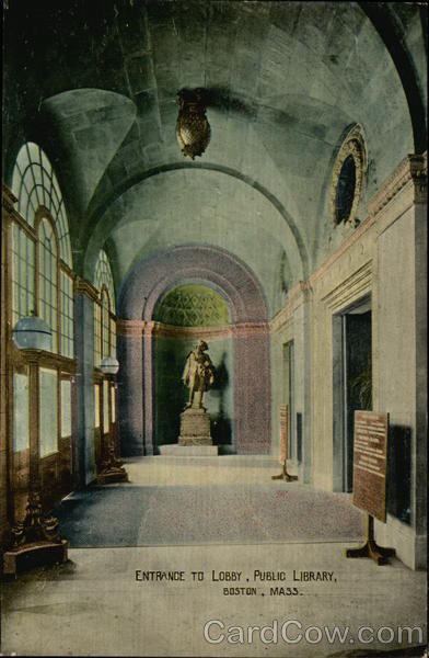 Entrance to Lobby, Public Library Boston Massachusetts