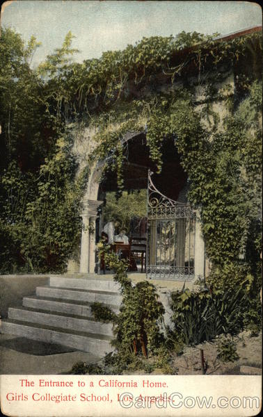 Entrance to Home at Girls Collegiate School Los Angeles California
