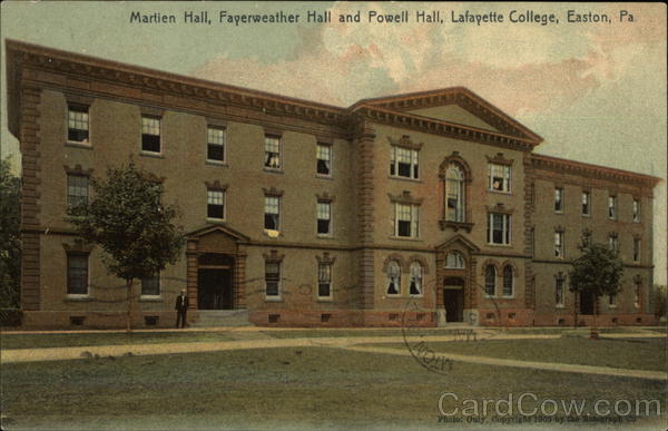 Martien Hall, Fayerweather Hall and Powell Hall, Lafayette College Easton Pennsylvania
