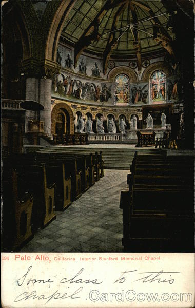 Interior Stanford Memorial Chapel Palo Alto California