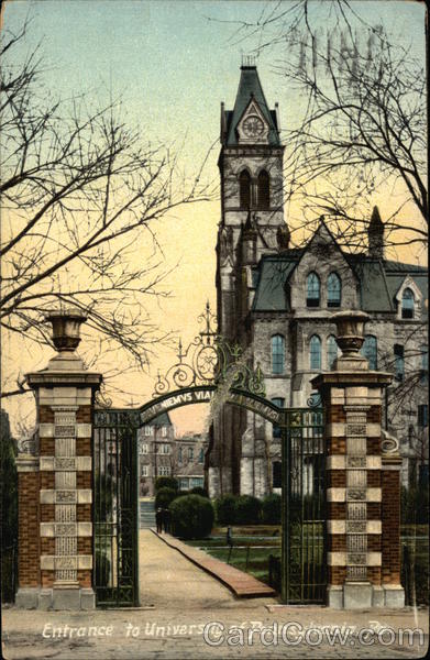 Entrance to University of Pennsylvania Philadelphia