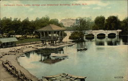 Delaware Park, Lake, Bridge and Historical Building Buffalo, NY Postcard Postcard Postcard