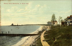 Beach Park Memories, A Quiet Sea New London, CT Postcard Postcard Postcard