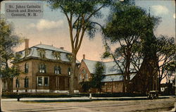 St. Johns Catholic Church and Rectory Postcard