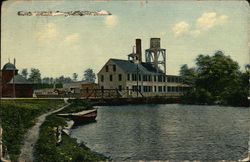 Mill on River Postcard