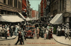 Winter Street from Tremont Postcard