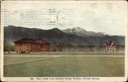 Pike's Peak from Colorado College Grounds Colorado Springs, CO Postcard Postcard Postcard