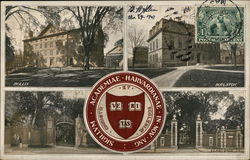 Academiae Harvardianae in nov ang sigillym Boston, MA Postcard Postcard Postcard