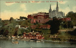 Georgetown College, Showing the Washington Canoe Club Postcard