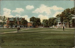 Campus of Dartmouth College, Showing College Hall and Hanover Inn New Hampshire Postcard Postcard Postcard