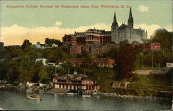 Gerogetown College, Showing the Washington Canoe Club Postcard