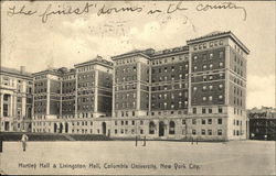 Hartley Hall & Livingston Hall at Columbia University Postcard