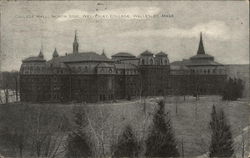 College Hall, North Side, Wellesley College Postcard
