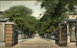 Main Gate Naval Academy Annapolis, MD Postcard Postcard Postcard