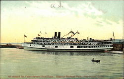 All Aboard for Yale-Harvard Boat Race. Steamer Richard Peck New Haven, CT Postcard Postcard Postcard