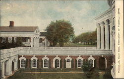 Colonnade, East Side, University of Virginia Postcard