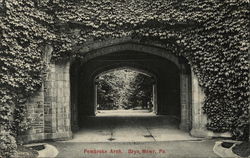 Pembroke Arch Bryn Mawr, PA Postcard Postcard Postcard