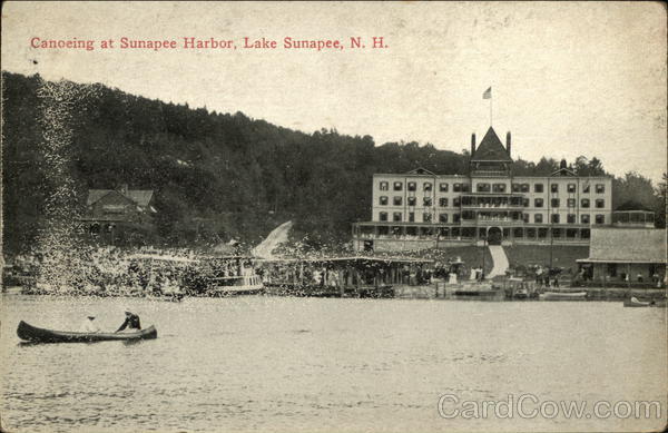 Canoeing at Sunapee Harbor New Hampshire