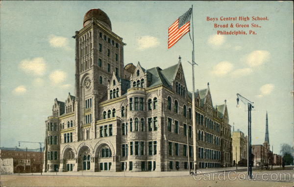 Boys Central High School at Broad & Green Streets Philadelphia Pennsylvania